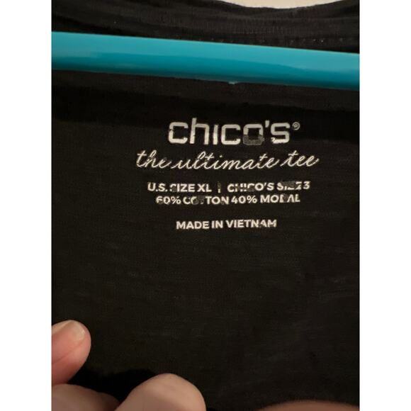 Chico’s Ultimate Tee – Size 3 (US XL) – Black - Picture 3 of 4